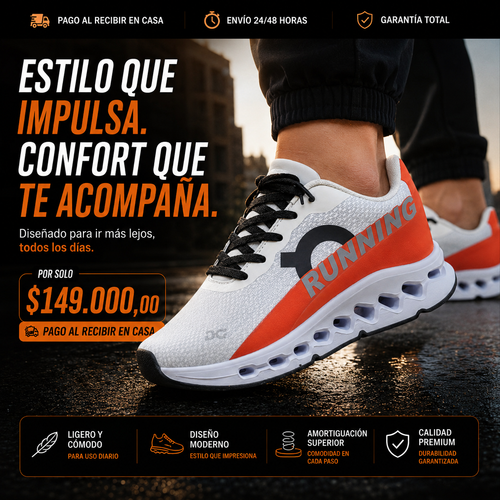 🔥 On Cloud Running| Máximo Confort • 70% OFF Solo Hoy