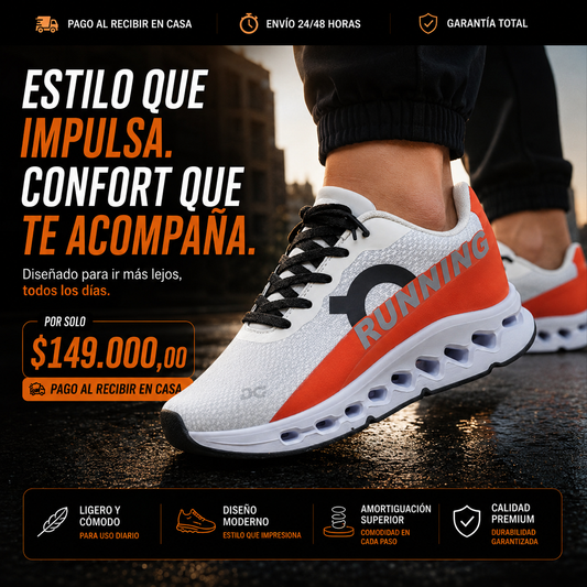 🔥 On Cloud Running| Máximo Confort • 70% OFF Solo Hoy